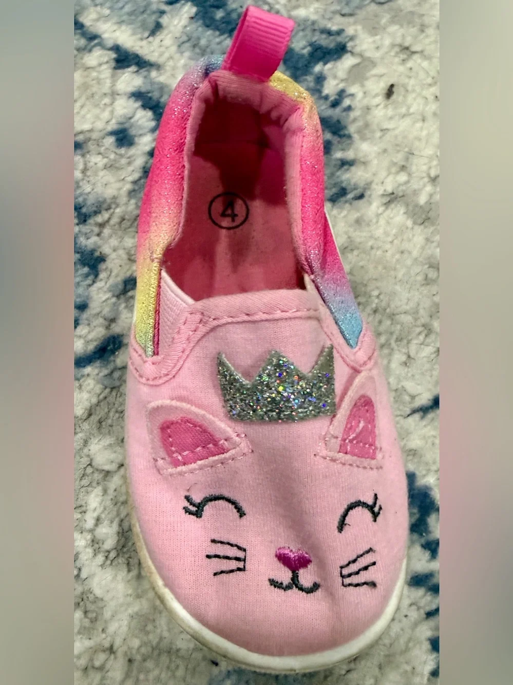 Kids Pink Unicorn Cat Slip-On Shoes